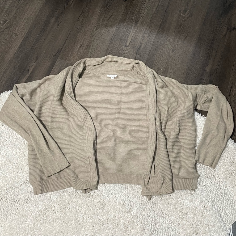 Maurice’s Tan Shawl Sweater